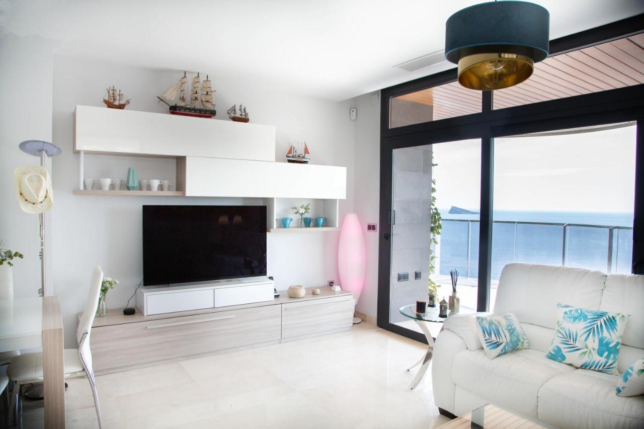 Apartamento Sunset Waves Benidorm Julieta Vistas Al Mar Premium 200 Mt2 Con Jacuzzi En Terraza Exterior foto